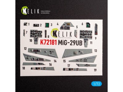 MiG-29UB - interior 3D decals for IBG models kit 