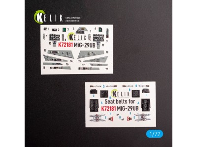 MiG-29UB - interior 3D decals for IBG models kit 