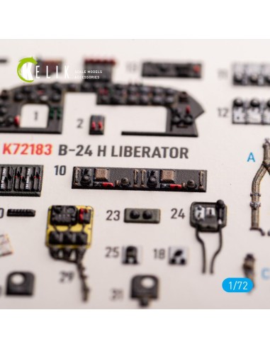 B-24H Liberator - interior 3D decals for Airfix kit 