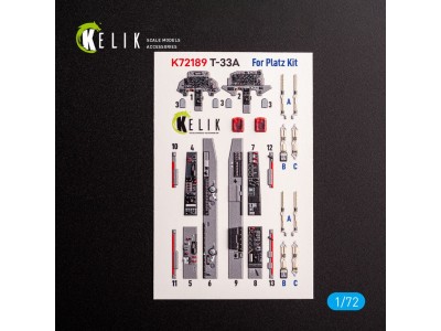 T-33A Shooting Star - interior 3D decals for Platz kit 