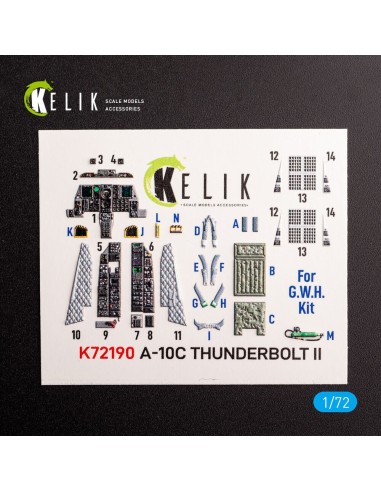 A-10C Thunderbolt II - interior 3D decals for GWH kit 