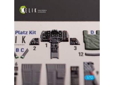 F-1 Support Fighter - interior 3D decals for Platz kit 