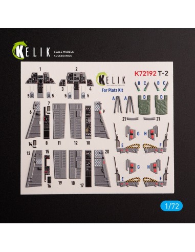 T-2 Advanced Trainer - interior 3D decals for Platz kit 