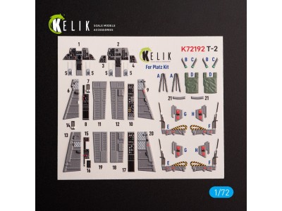 T-2 Advanced Trainer - interior 3D decals for Platz kit 