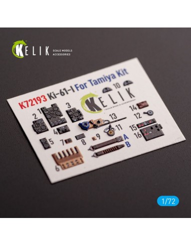 KI-61 - interior 3D decals for Tamiya kit 
