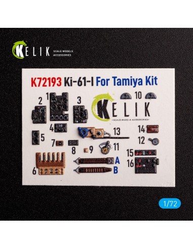 KI-61 - interior 3D decals for Tamiya kit 
