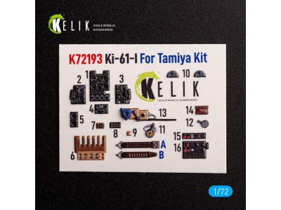 KI-61 - interior 3D decals for Tamiya kit 