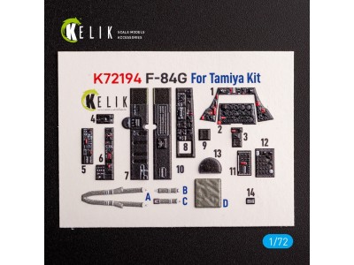 F-84G Thunderjet - interior 3D decals for Tamiya kit 