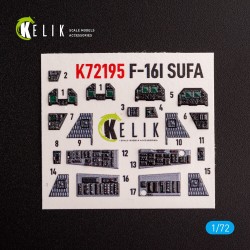 F-16I - interior 3D decals for Hasegawa kit 