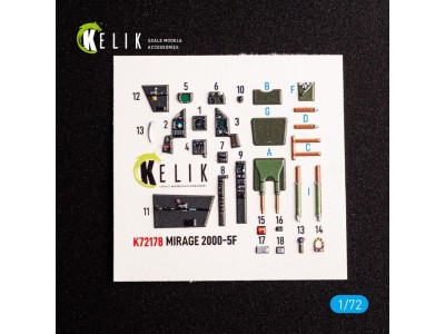 Mirage 2000-5F - interior 3D decals for ModelSvit kit 