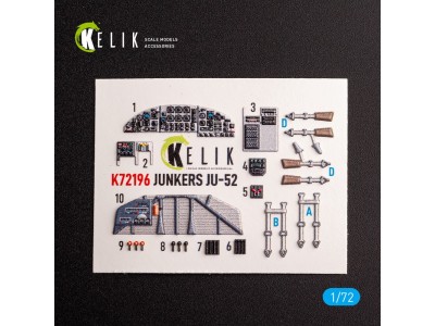 Ju-52 - interior 3D decals for Italeri kit 