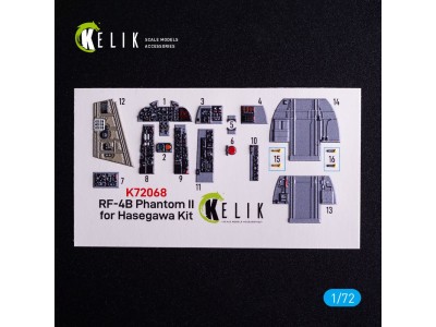 RF-4B - interior 3D decals for Hasegawa kit 