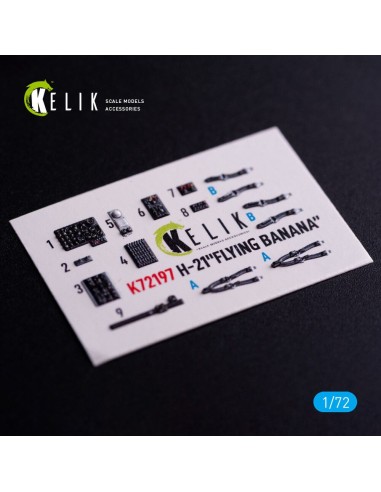 H-21 Flying Banana - interior 3D decals for Italeri kit 