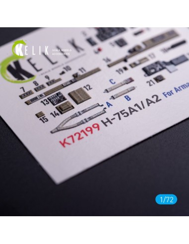H-75A1/AR - interior 3D decals for Arma Hobby kit 