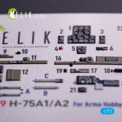 H-75A1/AR - interior 3D decals for Arma Hobby kit  2
