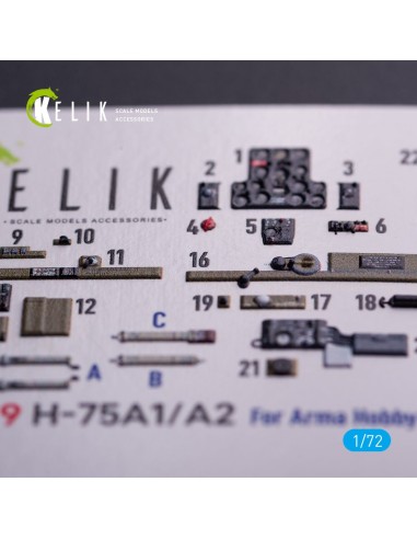 H-75A1/AR - interior 3D decals for Arma Hobby kit 
