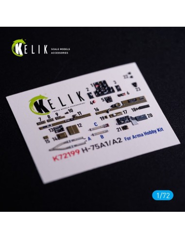 H-75A1/AR - interior 3D decals for Arma Hobby kit 