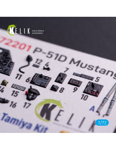 P-51D Mustang - interior 3D decals for Tamiya kit 
