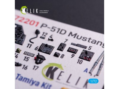 P-51D Mustang - interior 3D decals for Tamiya kit 