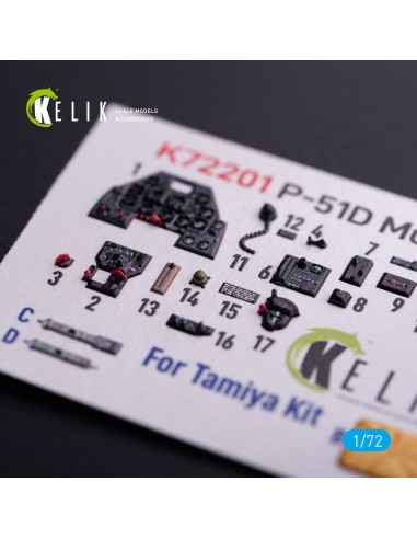 P-51D Mustang - interior 3D decals for Tamiya kit 