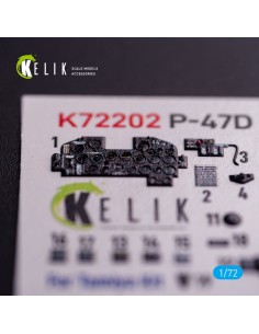 P-47D Razorback - interior 3D decals for Tamiya kit 