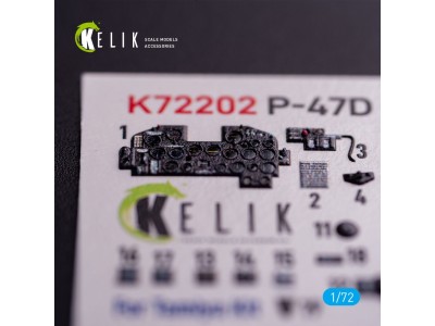 P-47D Razorback - interior 3D decals for Tamiya kit 