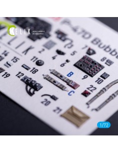 P-47D Bubbletop - interior 3D decals for Tamiya kit 