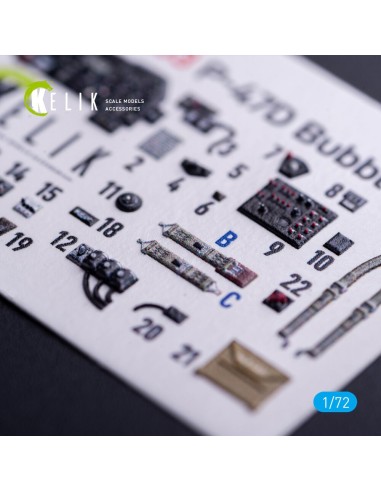 P-47D Bubbletop - interior 3D decals for Tamiya kit 