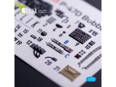 P-47D Bubbletop - interior 3D decals for Tamiya kit 