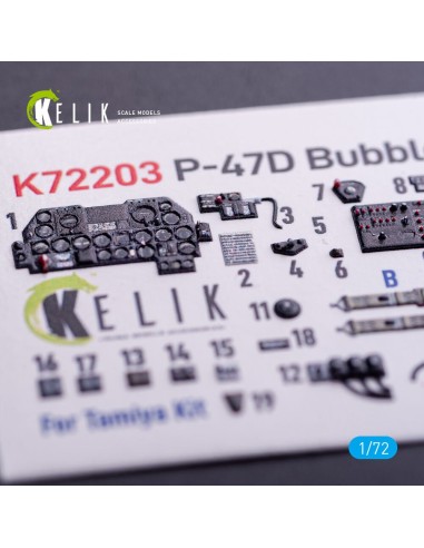 P-47D Bubbletop - interior 3D decals for Tamiya kit 