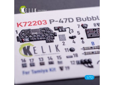 P-47D Bubbletop - interior 3D decals for Tamiya kit 