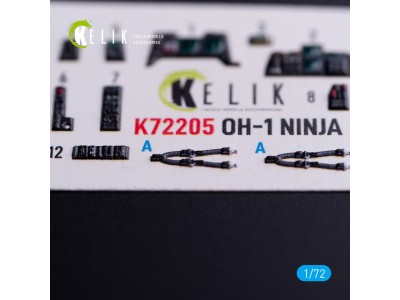 OH-1 NINJA - interior 3D decals for Aoshima kit 