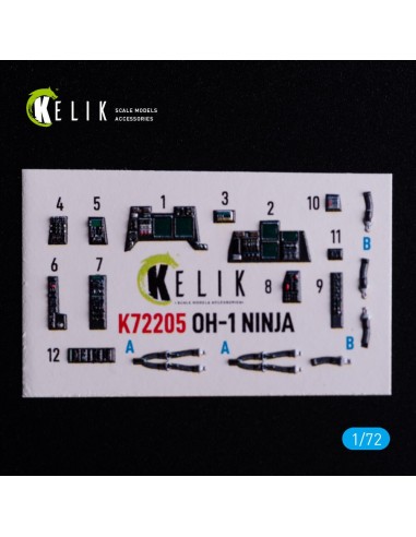 OH-1 NINJA - interior 3D decals for Aoshima kit 