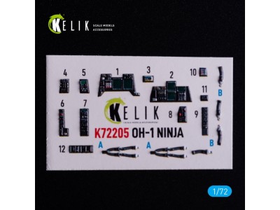 OH-1 NINJA - interior 3D decals for Aoshima kit 