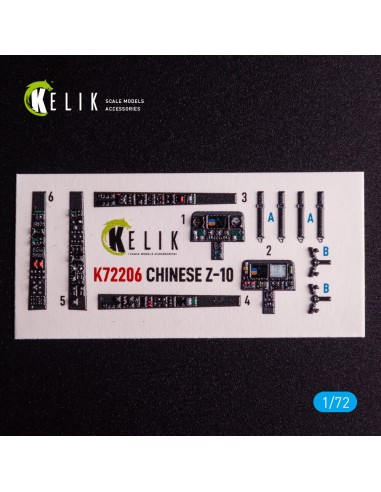 Z-10 Chinese - interior 3D decals for HobbyBoss kit 