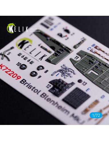 Bristol Bleninheim Mk.1 - interior 3D decals for Airfix kit 