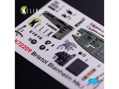 Bristol Bleninheim Mk.1 - interior 3D decals for Airfix kit 