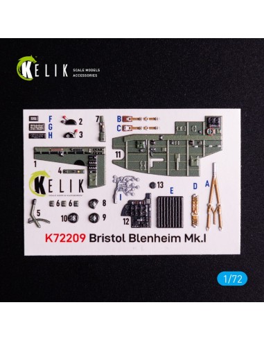 Bristol Bleninheim Mk.1 - interior 3D decals for Airfix kit 