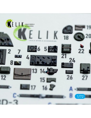 SBD-3 Dauntless - interior 3D decals for FlyHawk kit 