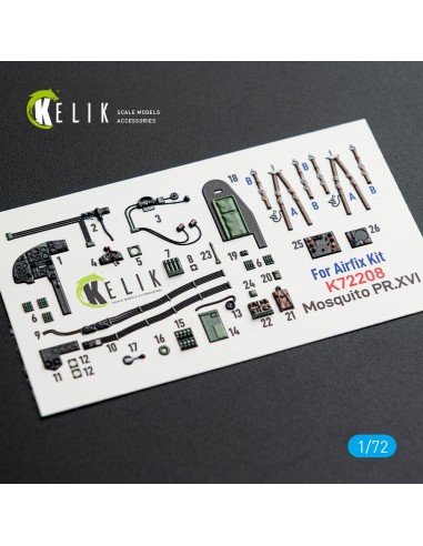 Mosquito PR.XVI - interior 3D decals for Airfix kit 