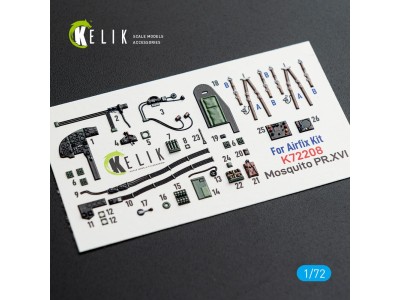 Mosquito PR.XVI - interior 3D decals for Airfix kit 