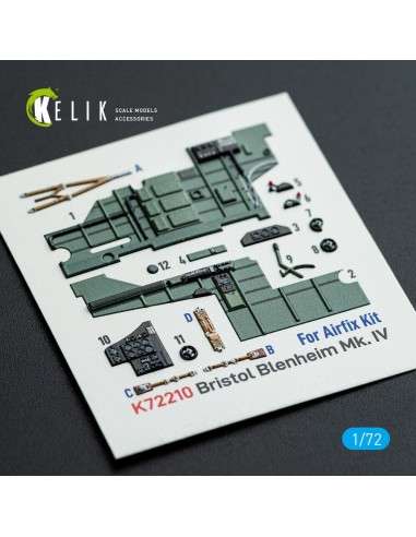 Bristol Blenheim Mk.IV - interior 3D decals for Airfix kit 