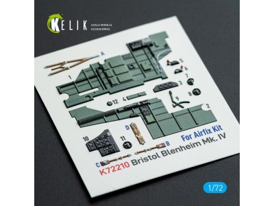 Bristol Blenheim Mk.IV - interior 3D decals for Airfix kit 