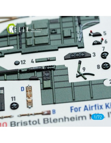 Bristol Blenheim Mk.IV - interior 3D decals for Airfix kit 