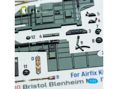 Bristol Blenheim Mk.IV - interior 3D decals for Airfix kit 