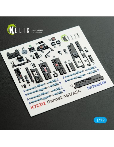 Gannet AS1/AS4 - interior 3D decals for Revell kit 