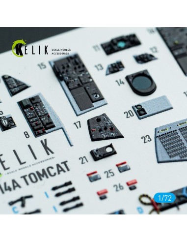 F-14A Tomcat - interior 3D decals for HobbyBoss kit 
