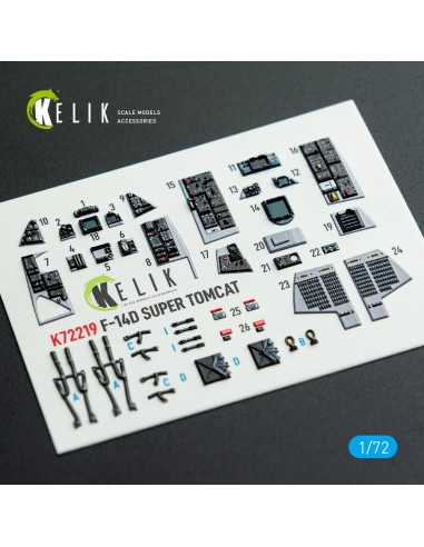 F-14D Super Tomcat - interior 3D decals for HobbyBoss kit 