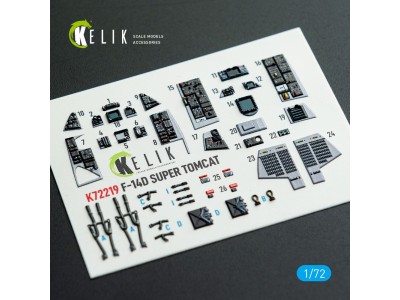 F-14D Super Tomcat - interior 3D decals for HobbyBoss kit 