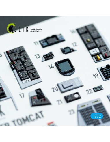 F-14D Super Tomcat - interior 3D decals for HobbyBoss kit 